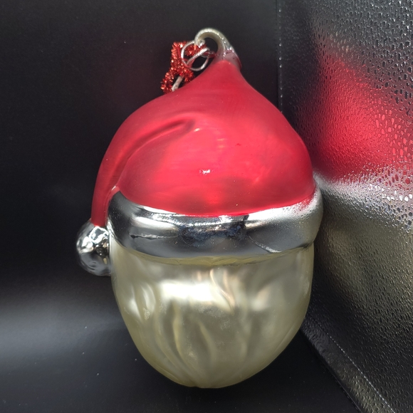 VTG Department 56 Mercury Glass 9" Santa Face Ornament With Box & Tags - Picture 3 of 16